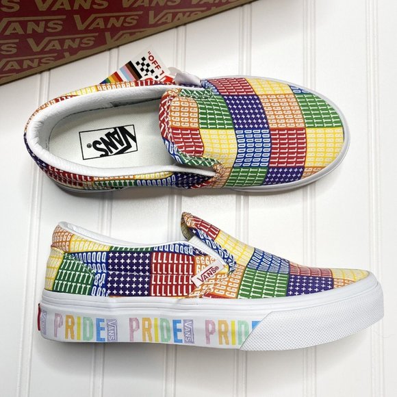 VANS Other - VANS Pride Classic Slip On Shoes (Youth Size 1) Rainbow LGBT